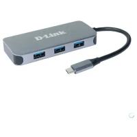 Сетевое оборудование D-Link DUB-2335/A1A Док-станция с разъемом USB Type-C, 3 портами USB 3.0, 1 портом USB Type-C/P