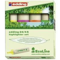 Edding Набор текстовыделителей EcoLine 24, E-24/4S, 4 шт., ассорти, 4 шт