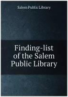 Finding-list of the Salem Public Library