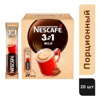 NESCAFÉ® 3в1 Мягкий, напиток кофейный, растворимый, порционный, короб 20 порций по 14.5г