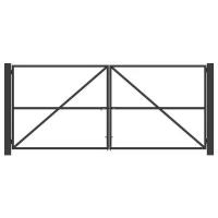 Ворота 4.0х1.5 м распашные садовые (каркас) без столбов