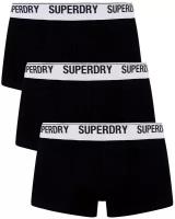 Комплект трусов Superdry боксеры, размер XL, Black/Optic Black, 3 шт