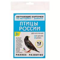 Набор карточек Лас Играс Птицы России 15x10.5 см 12 шт