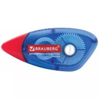 Корректирующая лента BRAUBERG 5 мм х 8 м, корпус синий, механизм перемотки