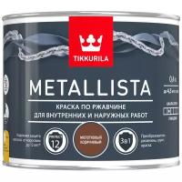 Краска Tikkurila Metallista молотковая влагостойкая моющаяся глянцевая коричневый 0.4 л