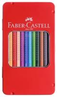 Карандаши цветные 12 цветов Faber-Castell Grip (3гр) метал. коробка (112413)
