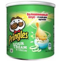 Чипсы Pringles Sour Cream and Onion / Принглс Сметана и Лук 40гр. (Европа)