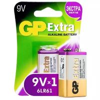 Батарейка GP Extra Alkaline 9V Крона, в упаковке: 1 шт