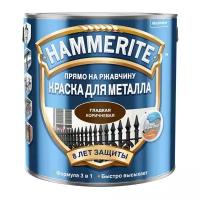 Краска алкидная Hammerite для металлических поверхностей гладкая глянцевая коричневый 2.2 л