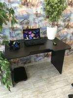 Компьютерный письменный стол ADRENALINE Игровой Геймерский Венге/Черный 110х75х78