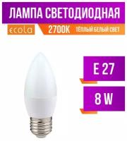Лампа светодиодная Ecola C7MW80ELC, E27, C37