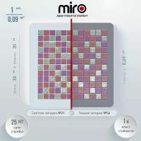 Плитка мозаика MIRO (серия Mendelevium №50), стеклянная плитка мозаика для ванной комнаты, для душевой, для фартука на кухне, 1 шт