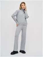 Костюм трикотажный Olya Stoff, тёплый, женский, оверсайз, вязаный, объемный свитер и штаны палаццо, размер 42-44