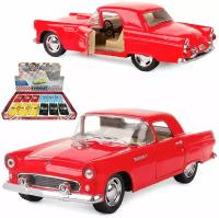 Машинка металлическая Kinsmart 1:36 1955 Ford Thunderbird 5319DKT инерционная, двери открываются / Красный