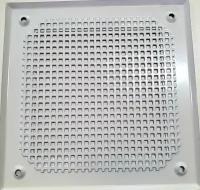 Решетка вентиляционная металлическая 150х150 мм, мелкий квадрат, цвет белый