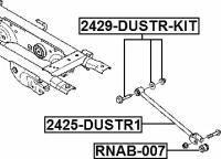 Болт с эксцентриком ремкомплект, 2429DUSTRKIT FEBEST 2429-DUSTR-KIT