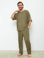 Пижама мужская с футболкой и штанами, домашний комплект, одежда для дома, для сна, для отдыха