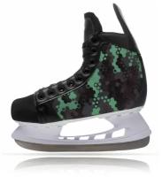 Хоккейные коньки ATEMI GEX, р.45, черно-зеленый