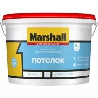 Краска акриловая Marshall Потолок матовая белый 9 л 9 кг