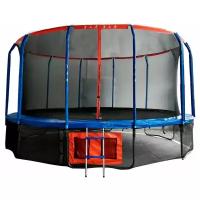 Каркасный батут DFC Jump Basket 14FT-JBSK-B 427х427х265 см, красный/синий