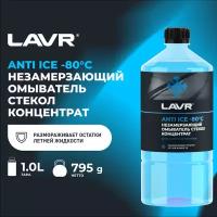 Жидкость для стеклоомывателя LAVR Незамерзающая Anti Ice -80С, Концентрат, 1 л