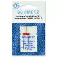 Иглы стандартные двойные Schmetz 130/705H ZWI BR № 100/8.0, уп.1 игла