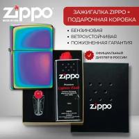 Подарочный набор ZIPPO ( Зажигалка ZIPPO 151 Classic, разноцветная с покрытием Spectrum + кремни + топливо, 125 мл )