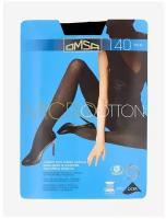 Колготки Omsa Micro&Cotton, 140 den, размер 2, черный, серый