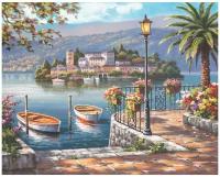Алмазная мозаика Italiano 40х50 см Озеро Комо (31 цветов)