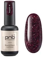 Гель-лак PNB Gel Polish / шеллак / маникюр гель-лак / гель-лак для ногтей / cветоотражающий 08 Burgundy 7-free 8 мл