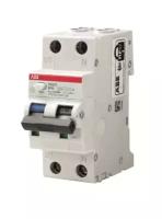 Автоматический выключатель дифференциального тока (АВДТ) ABB DS201 new, 20A, 30mA, тип AC, кривая отключения C, 2 полюса, 6kA, электро-механического т