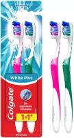 COLGATE Отбеливающая Plus зубная щетка, жесткая, промоупаковка 1+1