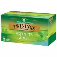 Чай зеленый Twinings Green tea & Mint в пакетиках