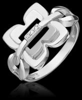 PLATINA jewelry Женское кольцо из белого золота 585 пробы с бриллиантом 01-5607-00-101-1120, размер 16