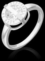 PLATINA jewelry Женское кольцо из белого золота с фианитом 01-5379-00-401-1120