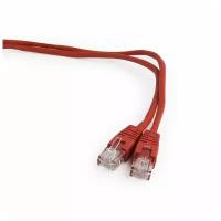 Сетевой кабель Gembird Cablexpert UTP cat.5e 0.25m Red PP12-0.25M/R