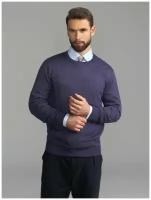 Джемпер GREG, шерсть, длинный рукав, силуэт прямой, трикотажный, размер 50, фиолетовый
