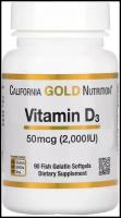 Капсулы California Gold Nutrition Vitamin D3, 2000 ME, 90 шт., 1 уп