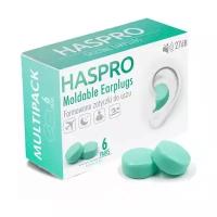 Беруши Haspro силиконовые (12 шт.) зеленый