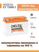 Аккумулятор для мототехники Delta CT 1209.1 (12V / 9Ah) (YT9B-BS)