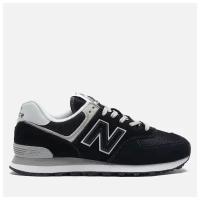 Кроссовки New Balance 574, повседневные, натуральная замша, полнота D, размер 42 / EU 42,5 / US 9 черный