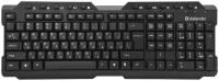 Клавиатура Defender Element HB-195 RU Black USB черный, кириллица+QWERTY