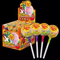 Chupa Chups Карамель XXL Trio с жевательной резинкой вкус ассорти, 29 г, пластиковая обертка, 40 шт. в уп