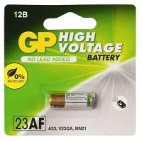 Батарейка алкалиновая GP Mercury Free, А23 (23AF, V23GA, MN21)-1BL, 12В, блистер, 1 шт