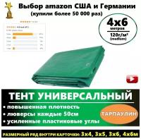 Тент универсальный тарпаулин, тент садовый, тент укрывной, тент строительный, хозяйственный, тент для садовых качелей, тент для бассейна, тент для лодки, тент для автомобиля (120г/м2)