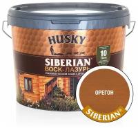 HUSKY SIBERIAN Воск-лазурь декоративно-защитный состав для древесины орегон (9л)