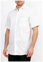 Рубашка мужская короткий рукав GREG Gb111/309/306/Z, Полуприталенный силуэт / Regular fit, цвет Белый, рост 174-184, размер ворота 38