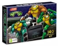 Игровая приставка 16 bit Super Drive Battle Toads (140 в 1) + 140 встроенных игр + 2 геймпада (Черная)