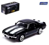 Машина металлическая CHEVROLET CAMARO SS, 1:32, открываются двери, инерция, цвет чёрный (1 шт.)