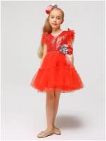 Платье детское Ciggo цвет красный р.110 6478-01_110